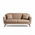 Canapé en tissu beige avec coussins amovibles dimensions 180 x 85 x 75cm
