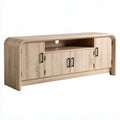 Meuble de rangement en bois clair 150 x 40 x 50cm pour salon