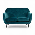 Canapé moderne en velours vert émeraude 120 x 70 x 80cm pour deux personnes